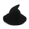 Zauberer Zauberhüte Halloween Hexenhut Damen Mütze Damen Solide faltbar Strickmützen Frau Herbst Winter Modeaccessoires