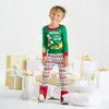 Barn Familj Julpyjamas Set Kids Toddler Girl Elk Sleepwear Clothes Baby Boy Cartoon Long Sleeve PJS