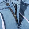 Heren jeans heren mannen coole designer merk potlood skinny gescheurde vernietigde stretch slank fit hopbroek met gaten voor man bedrukt