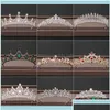 Hoofdbanden Hoofdbanden Juwelier Crown Sieraden Bruidspek Woman Barokke Rhinestones Crystal Tiaras Bride Party Crowns Wedding Hair A OTDWQ