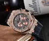 2022 Silikonowy luksus męski A Watch 6 Pin Feature Kwarc Drugi bieganie Chronograph Business Fashion Wristwatch Waterproof 24 264r