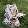 Oreiller confortable au toucher mode résistant à la déchirure chaise tapis Orange pique-nique couverture confortable pour la maison