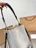 Torebka projektant Nowy styl marka skórzana torba na ramię wysokiej jakości worek wiadra metalowy litera biała torby zakupowe luksusowy portfel