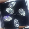 Other See Pic Vvs1 Excellent D Loose Teardrop Moissanites Stone Pear Waterdrop Brilliant Cut Test Positive Warranty Jewelry Engagemen Dhxcd