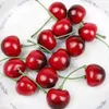 Party Decoration 20/40/60st Fake Cherry Artificial Fruit Model Black Red Cherries Simulation Food Crafts Diy Bakgrund