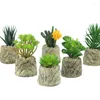 装飾的な花人工植物シミュレーションミニジューシーなポットエミュレーションポッティング偽の盆栽装飾品ホームデスクトップ装飾