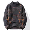 Erkek Sweaters Erkek Yuvarlak Boyun Külot Kazak Mektuplar Moda Allmatch Trend Sıcak Sweater 221014