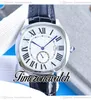 TWF Drive Cal.1904-PS MC Reloj automático para hombre WGNM0003 WSNM0004 Esfera blanca con textura Caja de oro rosa Correa de cuero marrón 40MM Relojes Timezonewatch E271A1