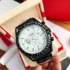 Omeg – montre-bracelet pour hommes, à Quartz, avec tout cadran, marque de luxe, chronographe, horloge, à la mode, nouvelle collection 2022, 001187t