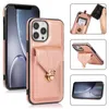 Mobiele telefoons Crossbody Wallet Bag Telefoonhouder Shell Insert Card Pocket Banden niet-slip PU lederen volledige covers voor iPhone 14 Plus Pro Max 13 12 11 XS XR Retail