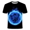 T-shirts Hommes 2022 Lare Rouge Bleu Flaming Tshirt Hommes Femmes Chemise 3D T-shirt Noir Casual Top Anime Streatwear Manches Courtes S-6XL