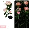 Solar Simulation Rose Garden Light LED Outdoor Decoration Lamp f￶r gr￤smatta/villa/park/champagne/rosa/r￶d/gul vit belysning