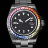 Black's Mechanical Watch Dial Diam Diamond Diamond 41mm Catena automatica su 2824 Muovo superiore con orologio lussuoso di lusso a specchio a zaffiro luminoso