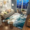 Carpets Modern Abstract Art Sky Blue Sea Water Gold Rugs And For Living Room Bedroom Hallway Carpet Kids Antiskid Floor Mat