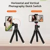 Treppiedi KINGJOY KT-500 BD-50 Mini treppiede flessibile Testa a sfera girevole con clip per telefono Vite da 1/4 di pollice per fotocamera per smartphone Selfie