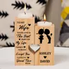 Candle Holders To My Wife I Love You Holder Personalized Couple Names Wooden Heart Candleholder Gift From Husband