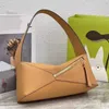 Hobo-Achseltasche, Schultertasche, Handtasche mit Klappe für Damen, modisch, Kuh-Maserung, echtes Leder, Briefdruck, Reißverschluss, offen, Damen-Clutch, 7a, hochwertige Tasche