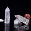 Natürlicher heilender klarer Quarz-Kristallstab, facettierter Einzelpunkt-Kristall-Prisma-Stab, Natursteine
