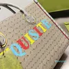 Graffiti Tote Bag Designer Crossbody Tas Dames Handtas Totes Portemonnee Gecoat Leer Kleur Letters Afneembare Canvas Band Mode L200U