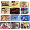 RAW Cartoon Rolling metal Smoking Tray 180X125x15mm Cigarette Trays Hand Roller Smokings Accessories Tobacco Grinder Tools