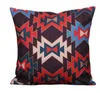 Cuscino rosso bohémien fodera geometrica 60x60 decorazione decorativa per la casa salone divano geometria cuscini federa etnica