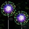 Solar Fireworks Light Lawn Garden Ciąg Outdood Waterproof DIY Dandelion Decor Lampa na patio Boże Narodzenie