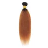 1B 30 OMBRE HUMAN HARON 브라질 KINKY 직선 인도 처녀 머리 wefts Yirubeauty 2 톤 색상 8-34inch