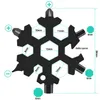 18 I 1 Camp Key Ring Pocket Tool Openers Multifunktion Hike Keyring Multipurposer Survive Outdoor Opener Snowflake Multi Spanne Wholesale