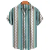 Männer Casual Shirts 2022 Sommer Kurzarm Hemd Tier Stoff Muster 3D All-print Hawaiian männer Strand