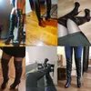 Buty Bonjomarisa Plus Rozmiar 32-46 dama seksowna nad kolanami uda wysokie buty kobiety jesień moda cienki wysokie pięty platforma butów kobiet t221010