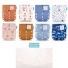 Cloth Diapers Happyflute OS Pocket Adjustable 8pcs Diape8pcs Microfiber Insert Waterproof Reusable Washable Baby Nappy 221014