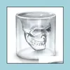 Wine Glasses 25Ml 70Ml 150Ml 250Ml Wine Cup Skl Glass S Beer Whiskey Halloween Decoration Creative Transparent Drinkware Drinking Gla Dhgte