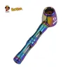 Raucherladen Glasgriff 124 mm abnehmbare Metallrauchhandpfeife für Kräuter mit Geschenkbox Rauchzubehör Bong Dab Rig