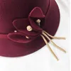 Beanie / Skull Caps Cappello da donna elegante con Bibbon Band autunno inverno coreano all-match cap femalechurch wedding travel british jazz lady fedoras T221013