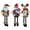 Decorazioni natalizie Peluche Angelo Babbo Natale Pupazzo di neve Cervo GoblinToy Chrsitmas Doll Decor Regali per bambini Amici Natale all'aperto Camera da letto Ufficio