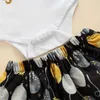 Clothing Sets Infant Baby Girls Clothes Set Letter Print Long Sleeve O-neck Romper Balloon Skirt Headband