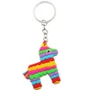 6styles estilo mexicano colorido colorido PVC Keychains Key Holder Bag Car Decora￧￣o do presente de decora￧￣o