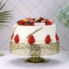 Bakeware Tools Cake Stand European Style Metal Plate Play Pastry Tray Iron Decorative Table Seary With Polished Spot