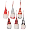 Décorations de Noël Coloré LED Poupée Tricotée Avec Whisker Party Gnomes Pendentif Vacances Plaid Snowflower Père Noël Cadeaux GCB16354