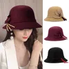 Beanie / Skull Caps Cappello da donna elegante con Bibbon Band autunno inverno coreano all-match cap femalechurch wedding travel british jazz lady fedoras T221013