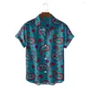 Camicie casual da uomo 2022 Abiti vintage Stampa 3d Camicia hawaiana Allentata Estate Manica corta Moda uomo Top 5xlSummer