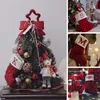 18X14cm Prachtige kerstsokken Feestelijke scène Decoratie Gebreide Kerst Letter Sock Gift Bag
