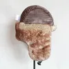 BeanieSkull Caps Зимняя шапка-бомбер для мужчин Искусственный мех Русская ушанка Женская Толстая теплая шапка с ушанками 221013