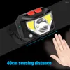 Farlar En Güçlü LED Far Sensörü Kafası Işık USB Şarj Edilebilir Far Torçu Kamp Yürüyüşü İçin Su Geçirmez