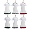 3pcs Aprons Sublimation DIY White Blank Cotton Linen Sleeveless Kitchen Pinafore Can Hang Neck