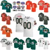 NCAA Miami Hurricanes Football College 55 Shaquille Quarterman Jersey 5 NKosi Perry 24 Travis Homer 12 Jim Kelly 5 Andre Johnson 15 Jarren Williams 2 KJ Osborn Sewing