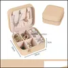 Jewelry Pouches Bags Jewelry Pouches Pu Leather Portable Storage Box Travel Organizer Case Earrings Necklace Ring Aesthetic Display Dho2H