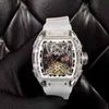 Business Leisure Rm011 Automatic Mechanical Crystal Black Tape Watch Mens Trend