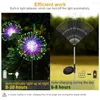 Solar Fireworks Light Lawn Garden String Outdoor Waterproof DIY Dandelion Decor Lamp For Patio Christmas