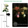 Solar Simulation Rose Garden Light LED Outdoor Decoration Lamp f￶r gr￤smatta/villa/park/champagne/rosa/r￶d/gul vit belysning